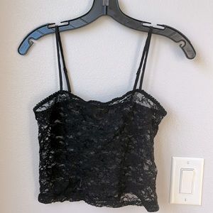 Lace Crop Tank Top Y2K Vintage 90s
